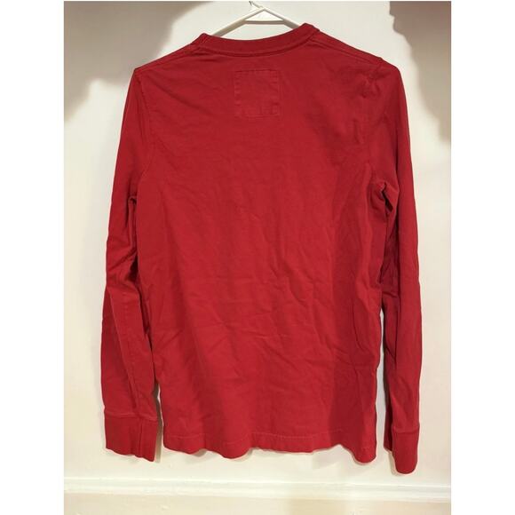 Y2K VTG 2000s Mens Hollister Long Sleeve Size Medium Red - Picture 2 of 7